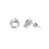 Edforce Stainless Steel Love Knot Stud Earrings (Silver)