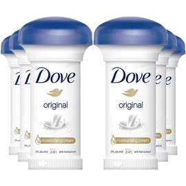 Dove 24h Antiperspirant Original Moisturising Cream 50ml, 6 Pack