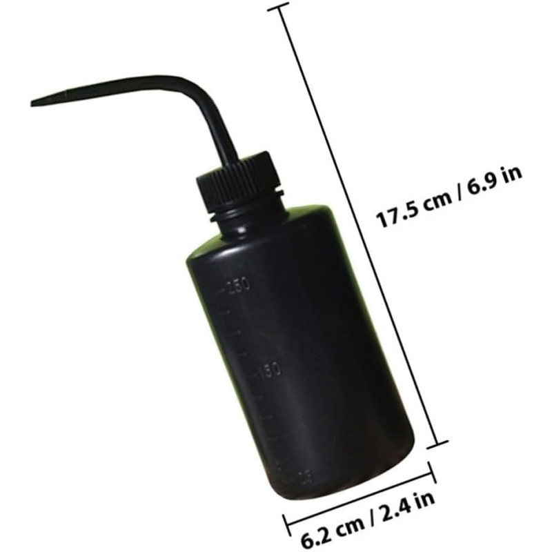 Botella de Lavado de Pestañas 250ml 4 Piezas Plástico Negro