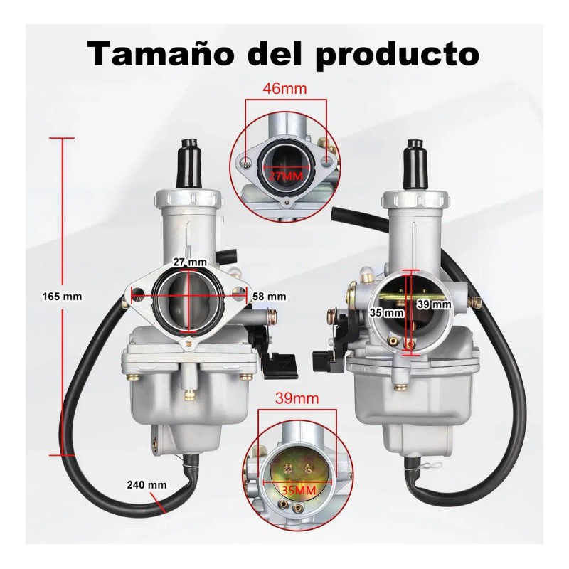 Carburador Motos Para Italika Dm150 125cc 150cc 175cc 200cc