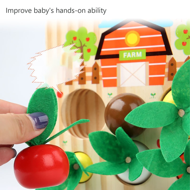 Baby Carrot Harvest Game Wooden Carrots Shape Sorting Matching Puzzle