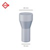 INEFA Reducer Downpipe, PVC DN85/75 Grey Accessories Downpipe Plastic, Connector,