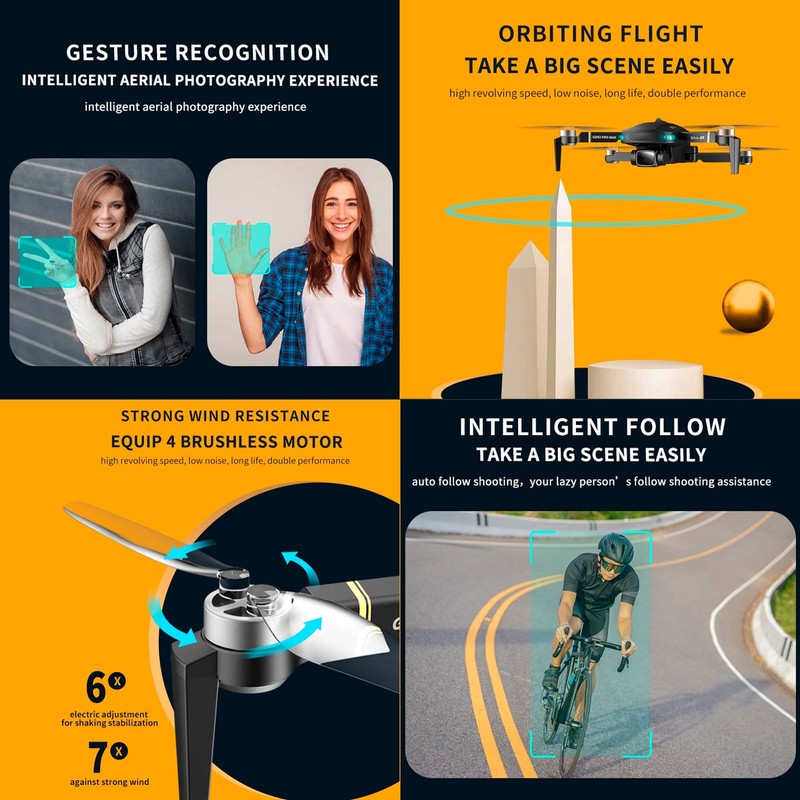 BINDEN Drone GD93 Pro con Cámara Control Remoto Hasta 3000m