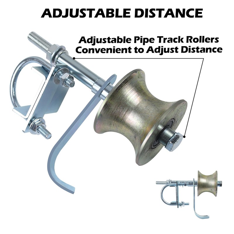 6" Wheels Rolling Gate Hardware Kit for Chain Link Gate