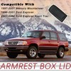 Upgrade Black Center Console Armrest Leather Lid Cover, Compatible with
