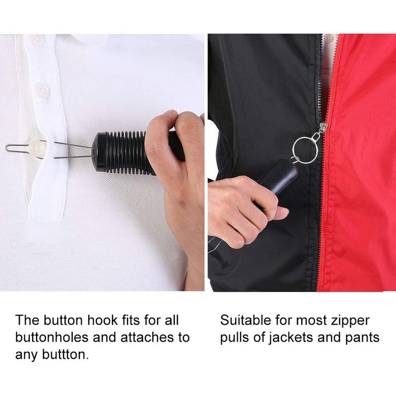 TMISHION Reissverschlusshilfe, Kleidung Zipper Hook Helper Button Puller Hilfe Arthritis