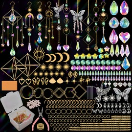 Ecoofor 500 pcs DIY Sun Catchers for Adults,DIY Suncatchers Making Kits,Hanging Decorative Suncatcher, Crystals Rainbow Maker for Indoor Home Decor