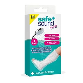 Safe and Sound Leg Cast Protector, Reusable Waterproof Protector for Casts, Post-Surgery Wounds and Dressings, 1 Per Pack