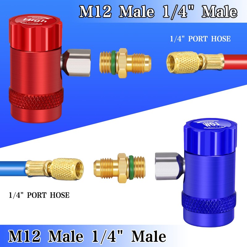 R1234yf Adapter, Adjustable 1234yf Adapter, High/Low Pressure Side R1234yf Quick