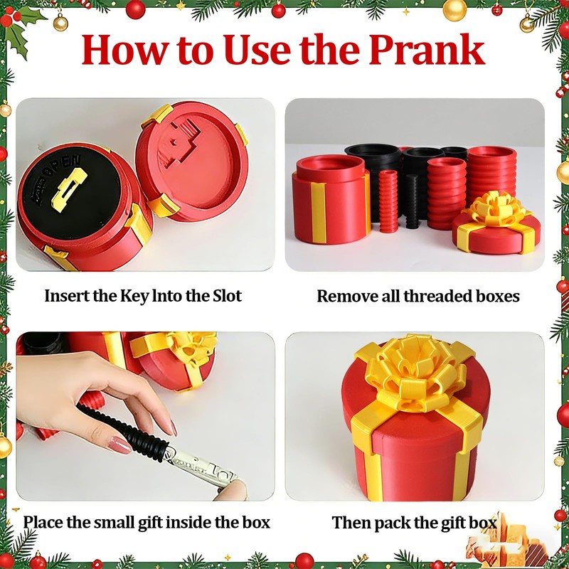 Prank Gift Box, Annoying Nested Screw Gift Box, 10 Layer