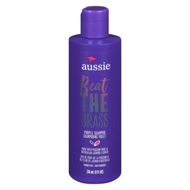 Aussie Beat the Brass Paraben Free Purple Shampoo for Color Treated Hair 8 oz