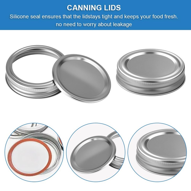 Mason Jar Lids, Pack of 10, 86 mm Screw Cap