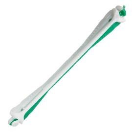 Kobe Professional Hairdressing Perm Rods with Rubbers - Non-Slip, Curling Tools for Wet/Dry Hair, Durable & Reusable - Ideal for Salons & Home Use - Green/White 6 mm