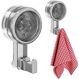 Gancho para regadera, ganchos de ventosa para regadera, ventosas con ganchos para ventana para baño y cocina, resistentes y reutilizables (4, Color-B)