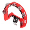 Tambourine Single Row Metal Jingle Bells Handheld Percussion Drum Instrument