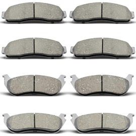 AnnoVinco 8PCS Front Rear Ceramic Brake Pads Replacement Kit Fits 2002-2005 For Ford Explorer, 2002-2005 For Mercury Mountaineer (D833 D881)