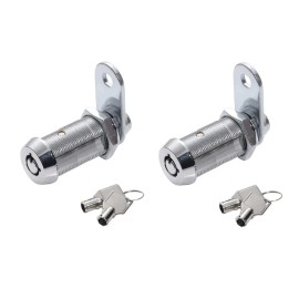 LOKGO 2 Tubular Cam Lock  1 1/2" (1.5") Toolbox Cabinet Key Removable Keyed Alike