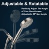 All Metal Shower Head Handheld with Brass Hand Showerhead Holder,