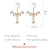 Wendalern Pearl CZ Ear Jacket Earrings Teardrop Crystal Dangle Earrings