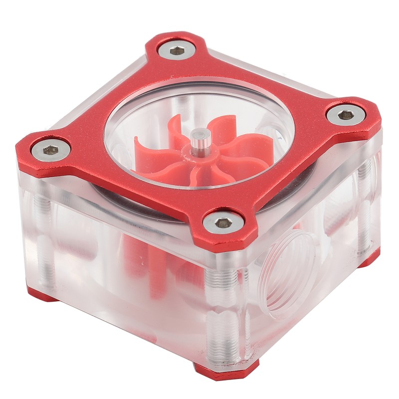 Water Cooling Flow Meter Transparent PMMA Computer Accessories G1/4 Thread(Rouge