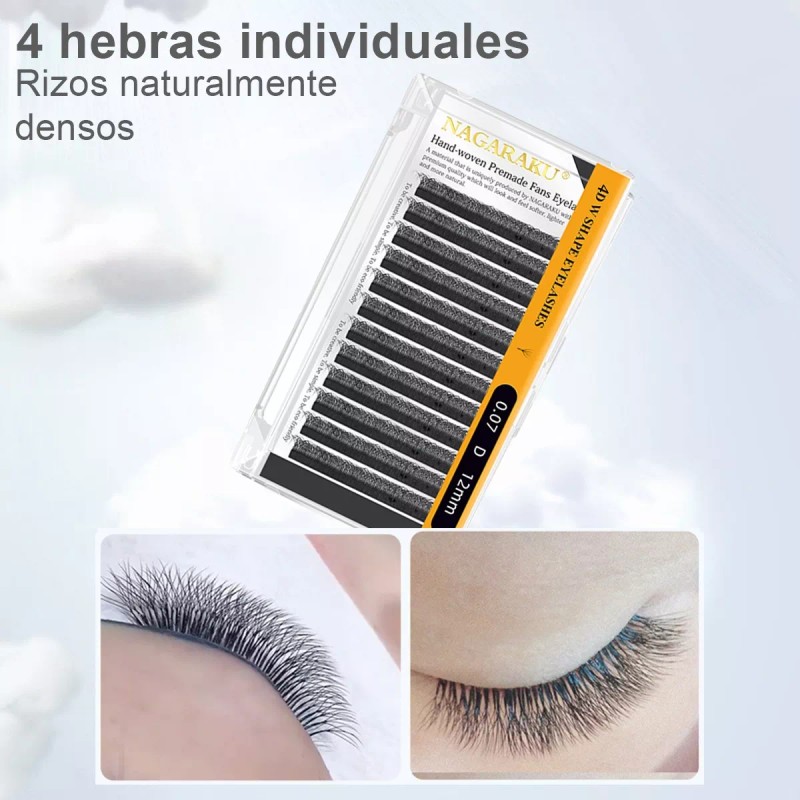 Nagaraku Extensión De Pestañas Nagaraku W Shape 4d