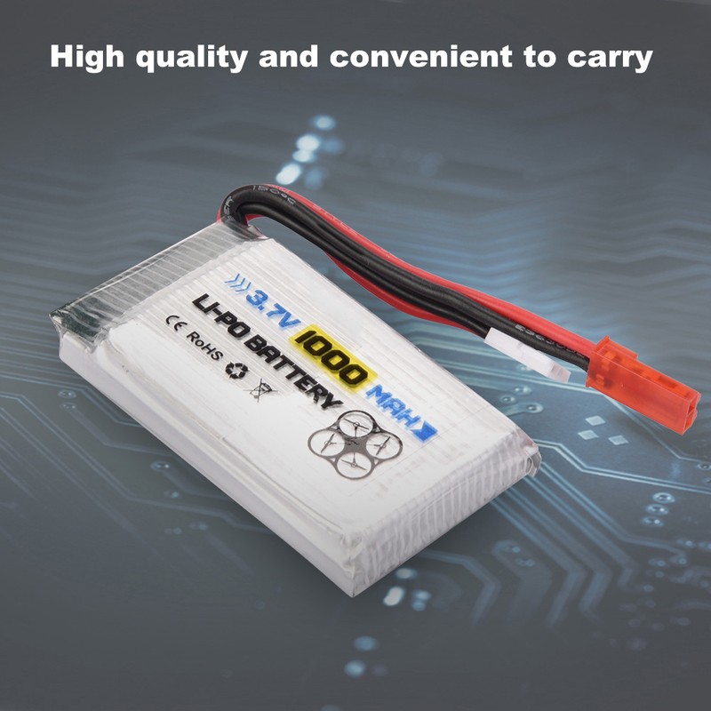 ENGPOW 3.7V 1000mAh 25C JST Plug Rechargeable LiPo Battery for