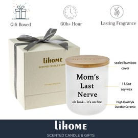 Lihome Gifts for Mom from Daughter Son, Best Mom Gifts Ideas, Funny Mothers Day & Birthday & Thanksgiving & Christmas Gifts, Vanilla Coconut Candles(11.5oz)