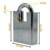 2 Candados Hierro Alta Seguridad 50mm Con Coraza Anti Ganzúa