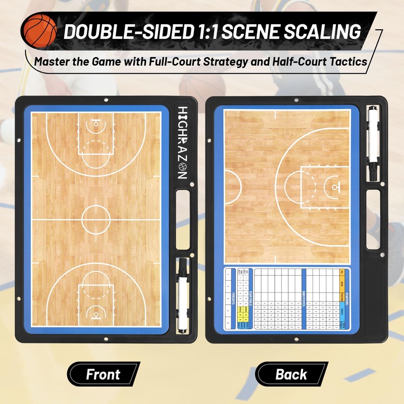 HIGHRAZON Dry Erase Basketball Clipboard for Coach, Premium Tactical Basketball