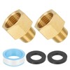 PATIKIL 1/2" G Female x 3/8" N PT Brass Male