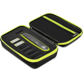 Bolsa de Almacenamiento para Afeitadora Eléctrica con Correa de Mano, Impermeable y Resistente a Caídas, para QP2520/90/70, Fácil de Organizar (Verde Negro)