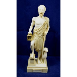 Diogenes sculpture the cynic ancient Greek philosopher aged statue