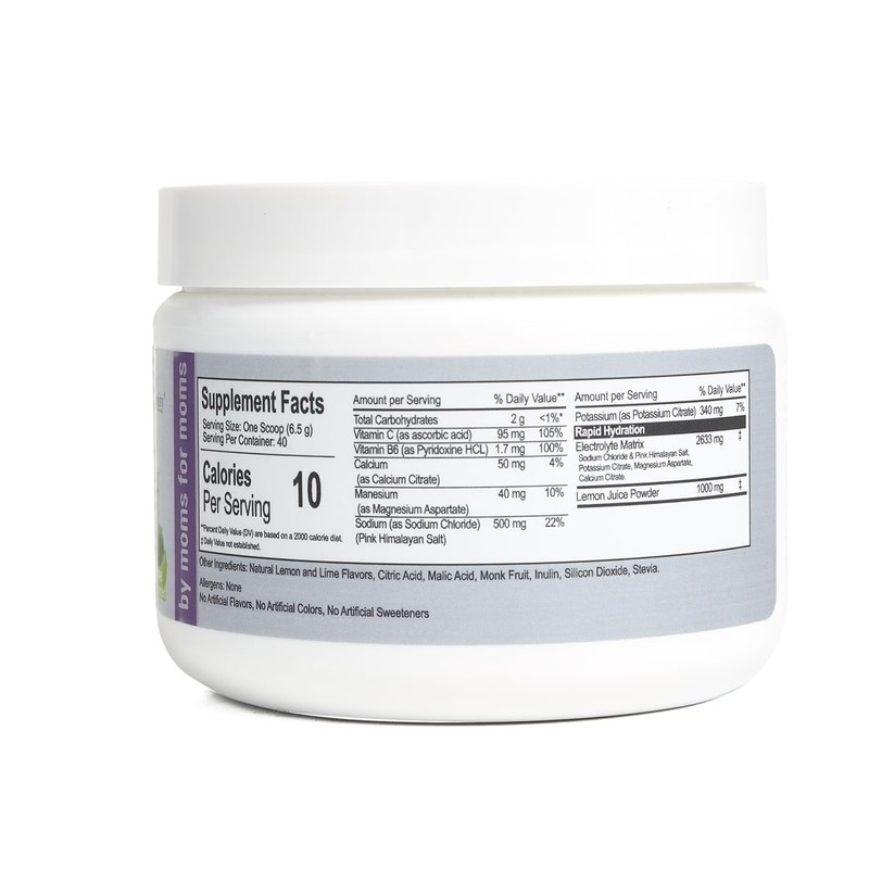 Momsanity Natural Lemon-Lime Electrolytes - 40 Servings
