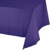 Club Pack of 12 Purple Disposable Plastic Table Cloth Covers
