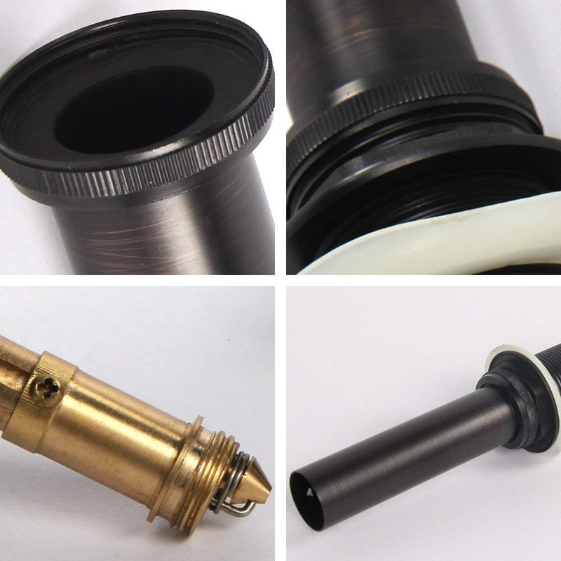 Wellsum Bathroom Antique Oil Rubbed Bronze Pop up Drain Sink