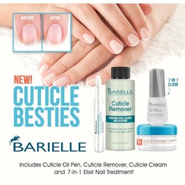 Barielle Cuticle Besties Nail & Cuticle Treatment 4-PC Set - Deluxe Nail Care & Cuticle Care Collection