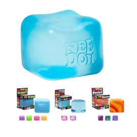 Schylling NeeDoh Nice Cube - Best-Selling Sensory Fidget Toy with a Super Solid Squish - Premium Stretchable Stress Relief Toy - One Random Color:_Nice Cube