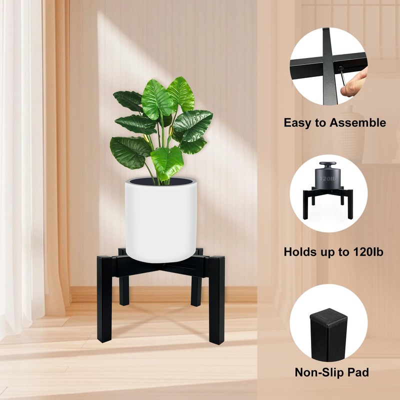DDPow Heavy Duty Adjustable Metal Plant Stand for 10"-16" Plant