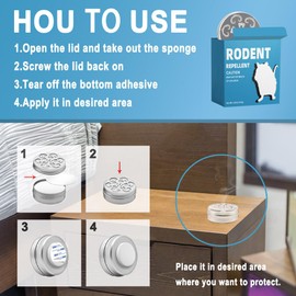 Rodent Repellent for Cars with Peppermint Oil, Mouse Repellent for Cars, Mice Repellent for Indoor Outdoor, Rodents Repellent for House, Rat Deterrent Outdoor -2P