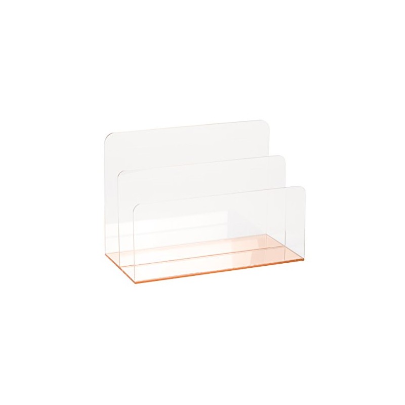 C.R. Gibson Rose Gold Clear Acrylic File Holder