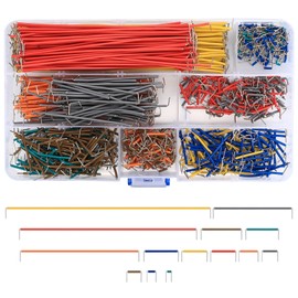 840 Piece Jumper Wire Set, Breadboard Jumper Cable Bridges, Breadboard Jumper Wire Male to Male Assorted with Plastic Box for Breadboard