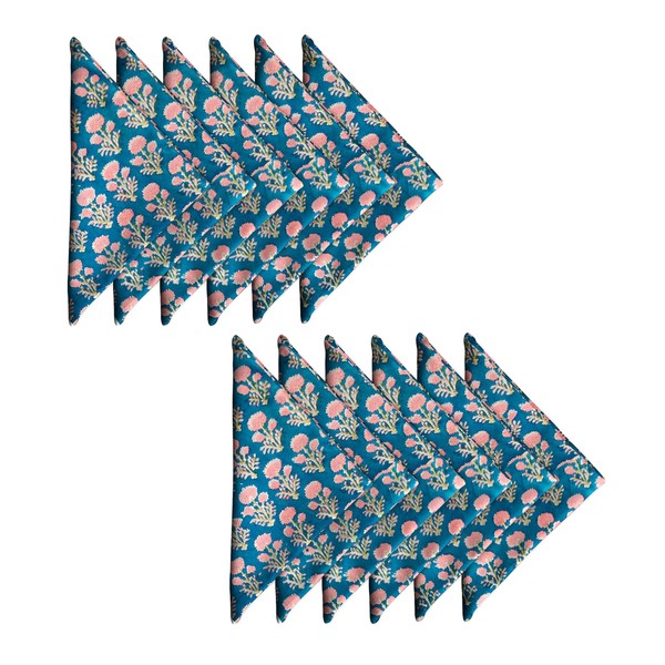 AVKA Studio Cotton Print Napkins 18x18 inches - Washable Cloth