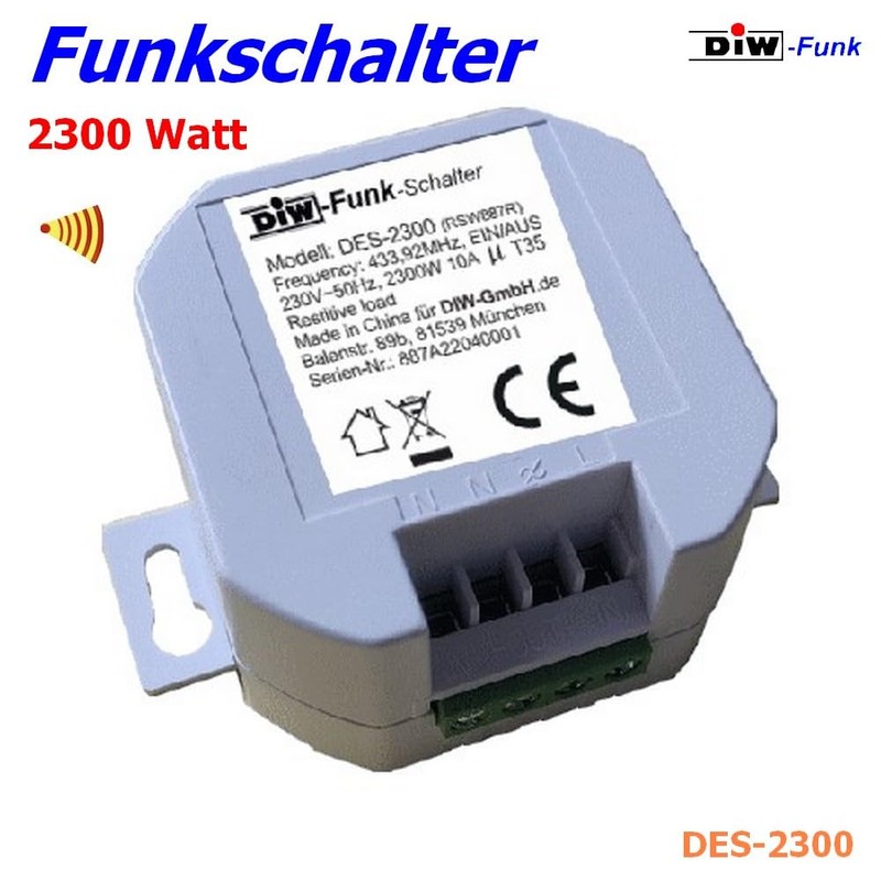 DIW-Funk TIMER-SPARSET PT-541 Wireless Wall Transmitter with Automatic Shut-Off 5