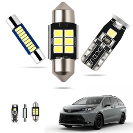 EASY EAGLE LED Interior Car Lights for Toyota-Sienna-2004-2010: 17 Piece Kit White LED Light Bulbs - Super Bright 6000K + Install Tool
