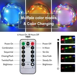 steelway Lights for 16ft Trampoline, 71Ft Battery Operated Lights Waterproof Outdoor, 200 LEDs and 8 Modes Camping String Light, Adjustable Length Rope Light for 16Ft/15Ft/14Ft/12Ft Trampolines