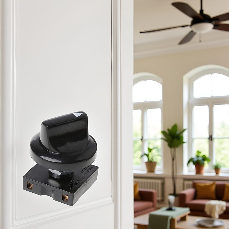 Black Fan Rotary Switch 4 Position 3 Speed Selector Switch