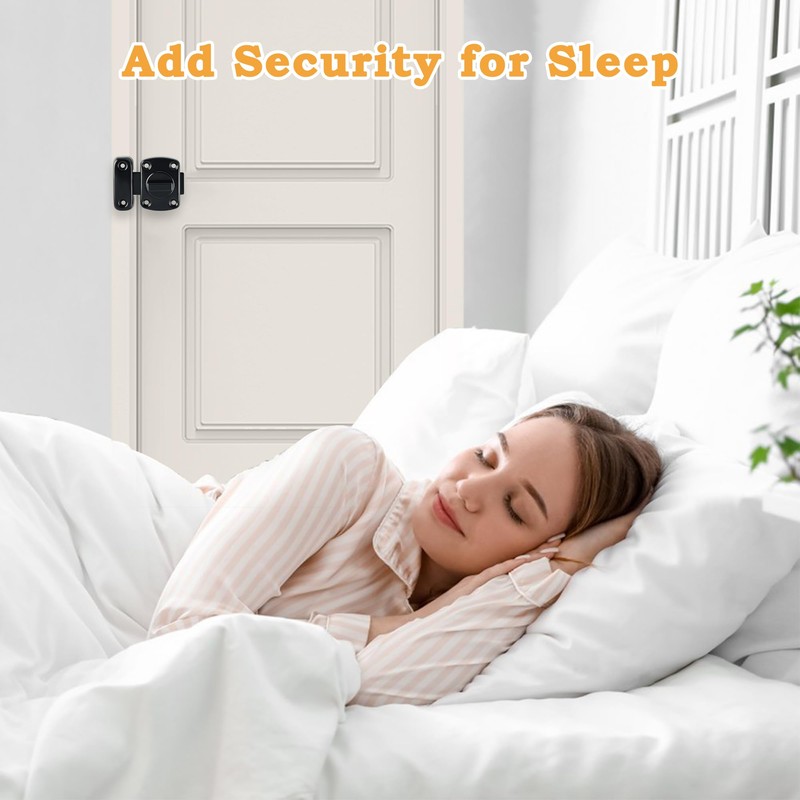 Alise Gate Latch Slide Bolt Latches Lock,Safety Double Sided Rotate