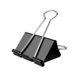 Extra Large Size 60mm Metal Double Clips, Black, Pack of 1