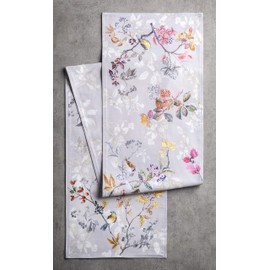 Maison d' Hermine Tablerunners 100% Cotton Decorative Tablerunner Table Cover, Holiday, Dinner & Dining, Equinoxe - Grey (Double Layer) - Thanksgiving/Christmas (14.50"x108")