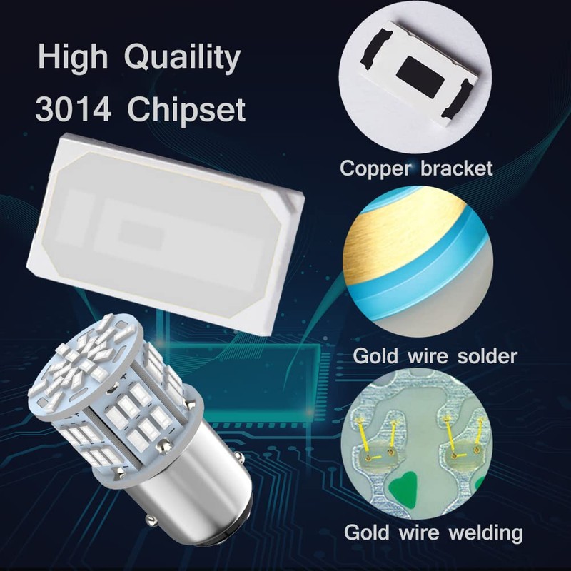 Melphan-Auto Melphan-Auto 1157 Led Brake Light Bulb Red, 12V-24V 1157